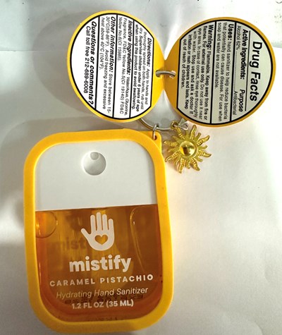 Label (Mistify Sanitizer Caramel Pistachio Compressed)